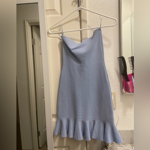 Light Blue Strapless Dress - Picture 2 of 2